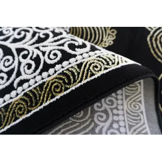 Dywan czarny ze złotem klasyczny