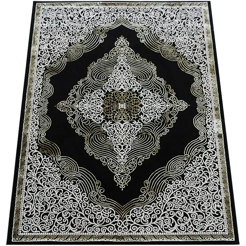 Dywan czarny ze złotem klasyczny