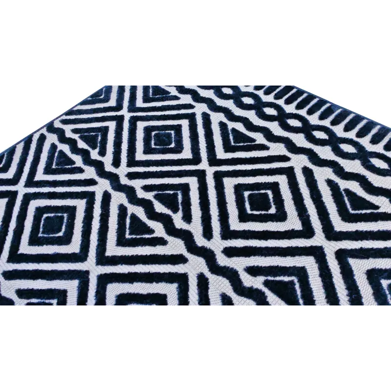 Budżetowy dywan boho granatowy