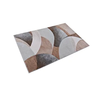 Dywan geometryczny beżowy nowoczesny