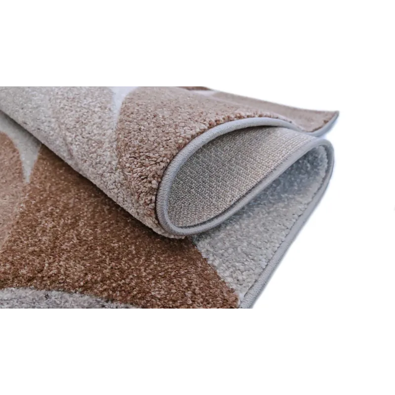 Dywan geometryczny beżowy nowoczesny