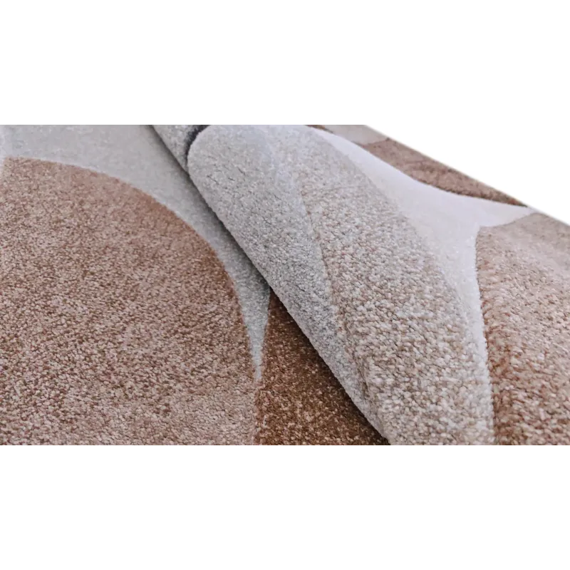 Dywan geometryczny beżowy nowoczesny