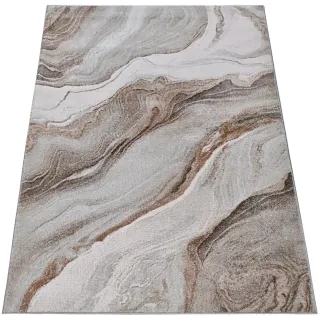 Dywan marmur beżowy + brąz