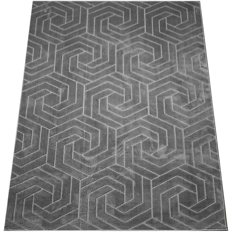Dywan nowoczesny szary geometryczny 3D