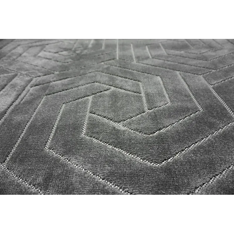 Dywan nowoczesny szary geometryczny 3D