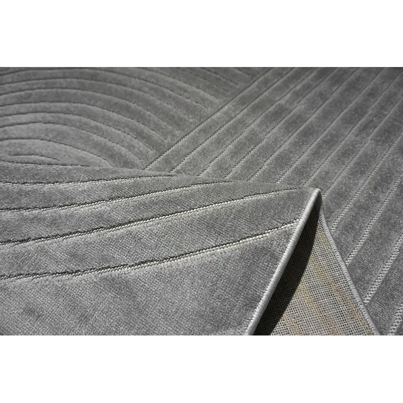 Dywan nowoczesny 3D szary geometryczny