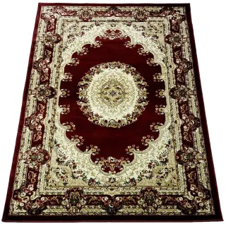 Dywan klasyczny bordo wycinany