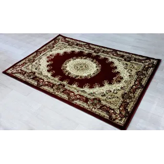 Dywan klasyczny bordo wycinany