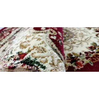 Dywan klasyczny bordo wycinany