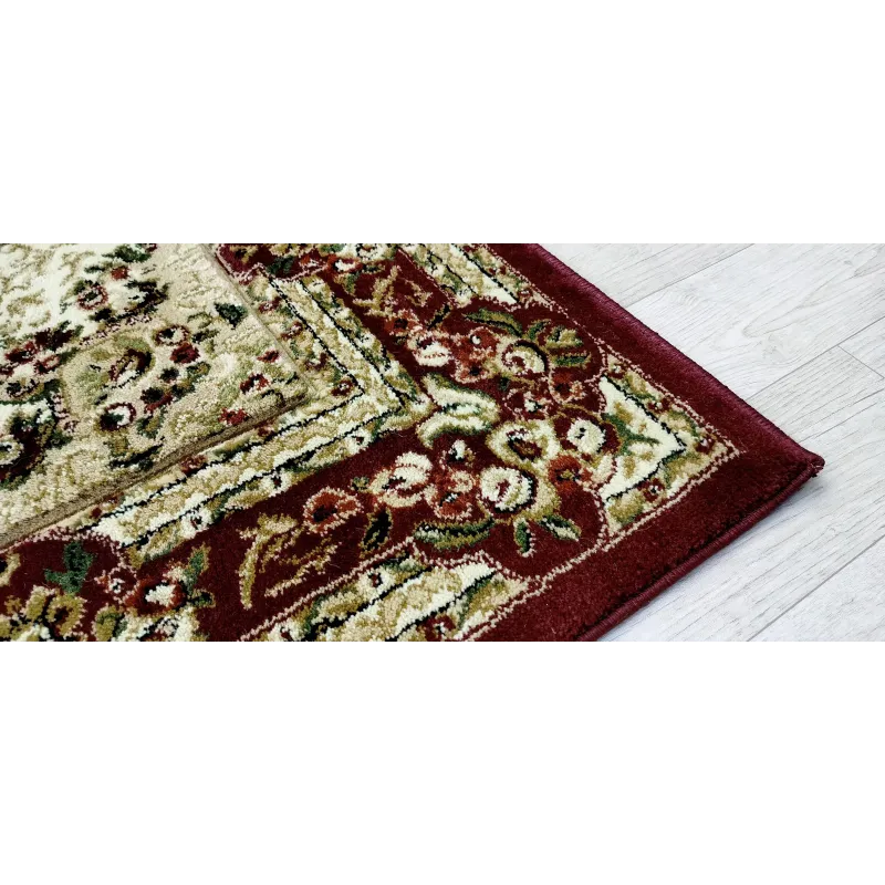 Dywan klasyczny bordo wycinany