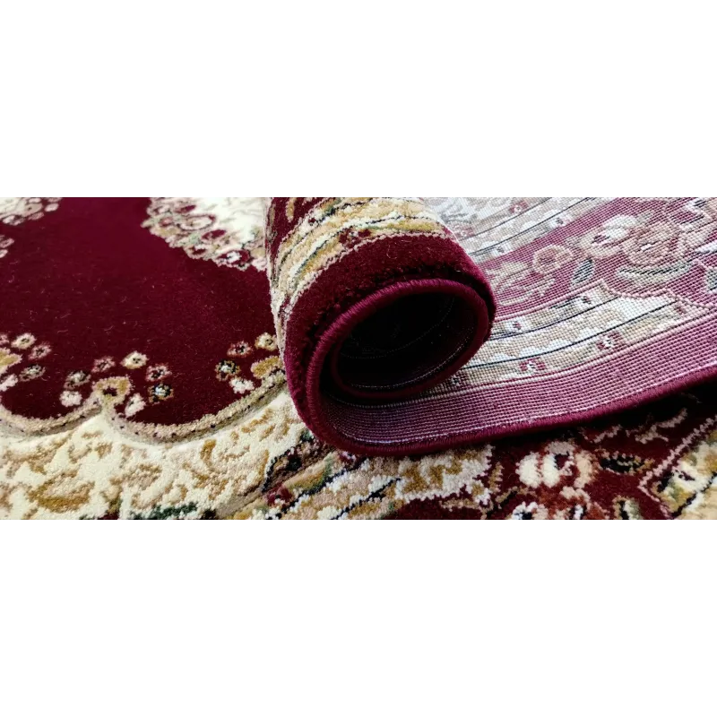 Dywan klasyczny bordo wycinany