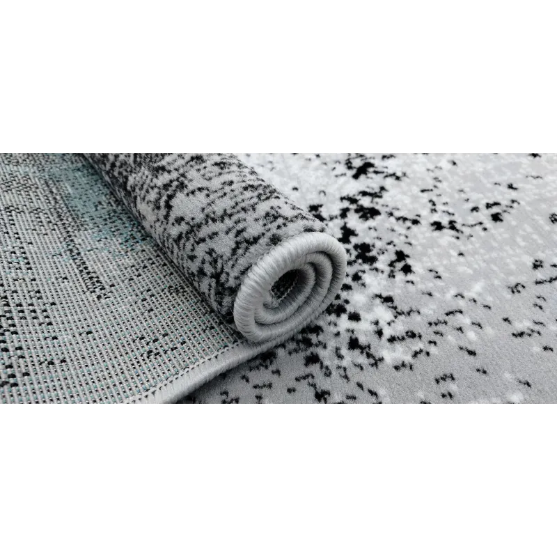 Dywan szary z turkusem