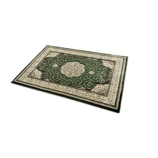 Dywan klasyczny zielony wycinany