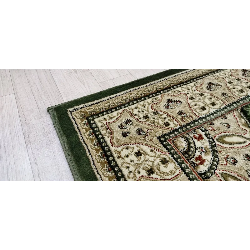 Dywan klasyczny zielony wycinany