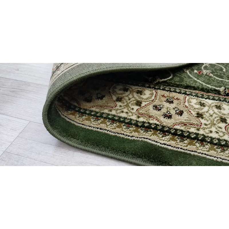 Dywan klasyczny zielony wycinany