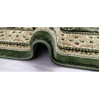 Dywan klasyczny zielony wycinany