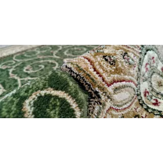 Dywan klasyczny zielony wycinany