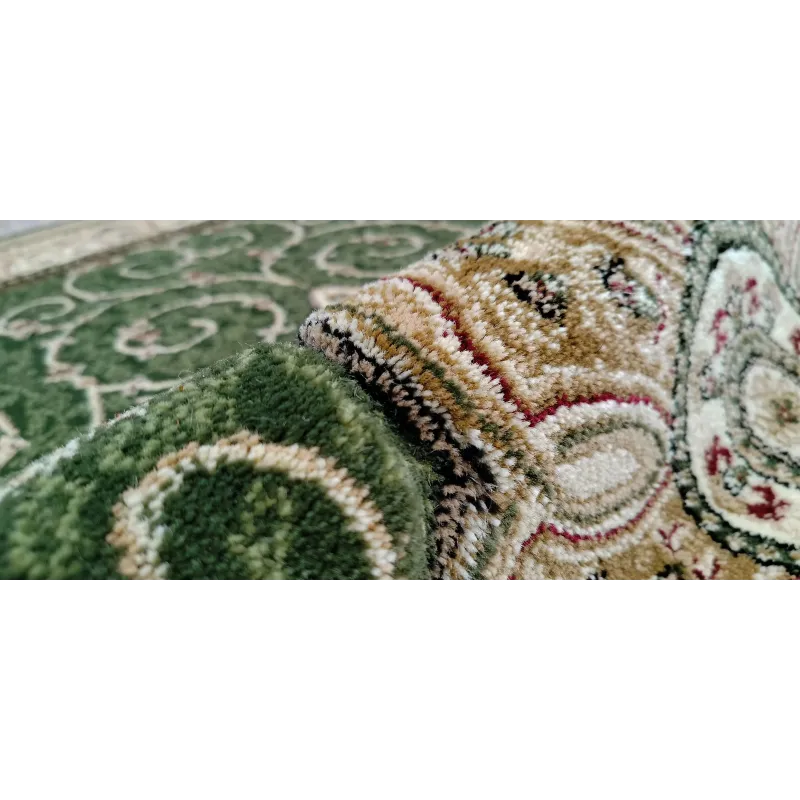 Dywan klasyczny zielony wycinany