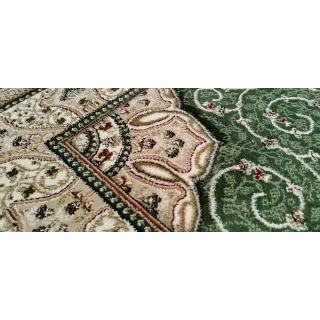 Dywan klasyczny zielony wycinany