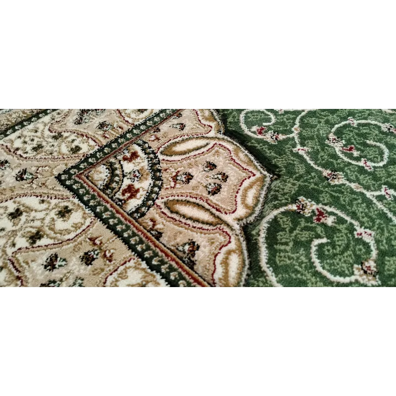 Dywan klasyczny zielony wycinany