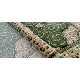 Dywan klasyczny zielony wycinany