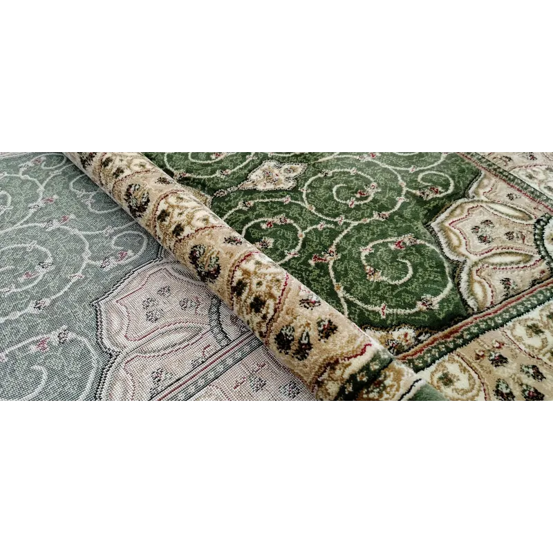 Dywan klasyczny zielony wycinany