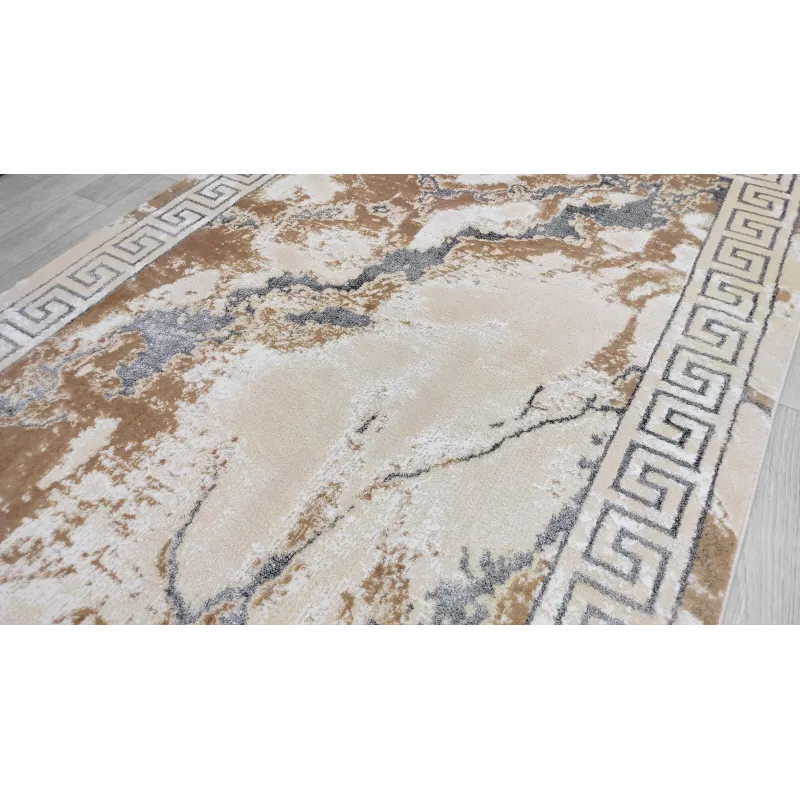 Dywan beżowy ze srebrem
