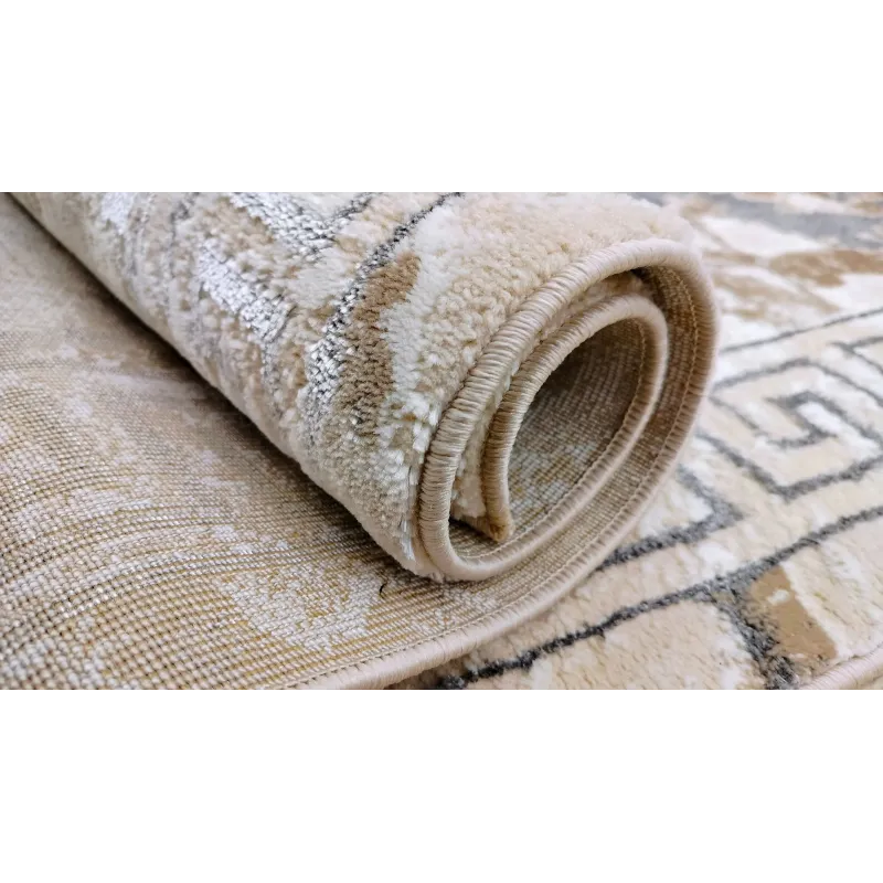 Dywan beżowy ze srebrem