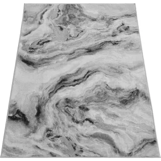Dywan szary ze wzorem marmuru