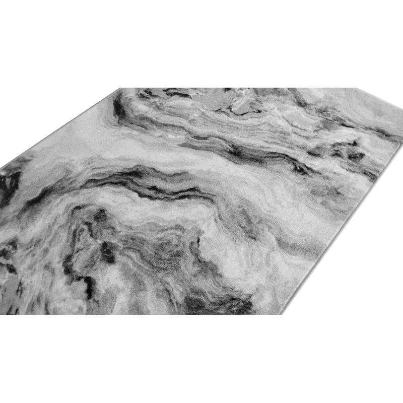 Dywan szary ze wzorem marmuru