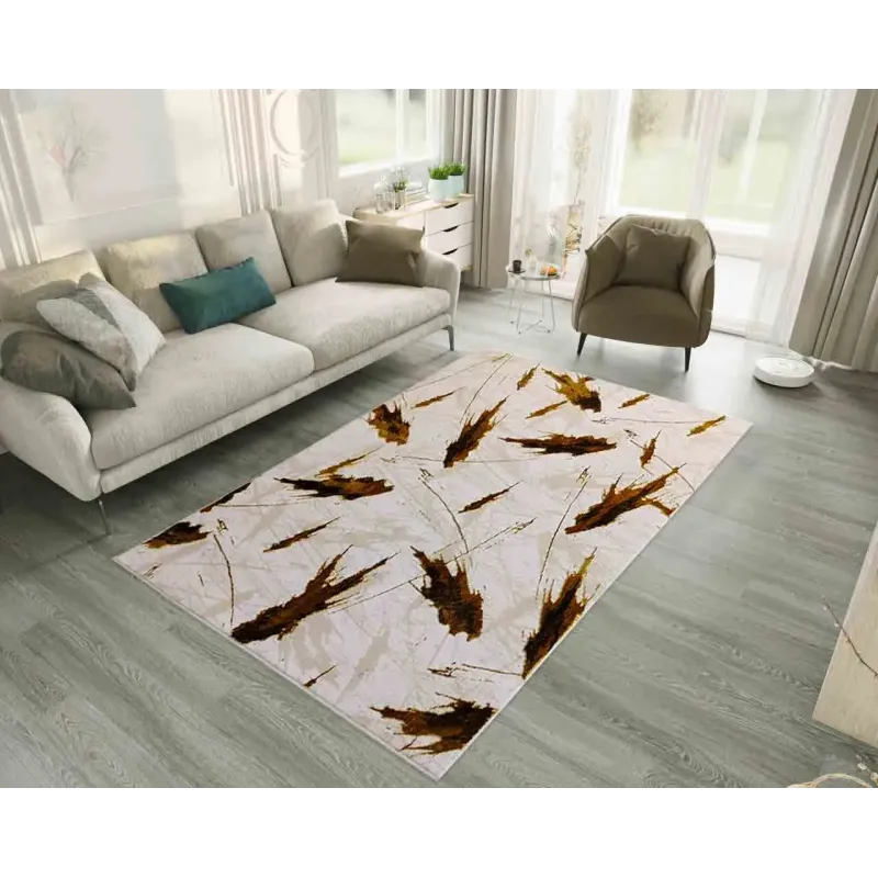 Dywan beżowy ze złotem