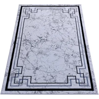 Dywan szaro-kremowy z granatem