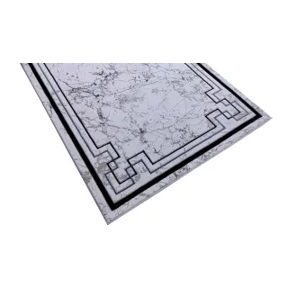 Dywan szaro-kremowy z granatem