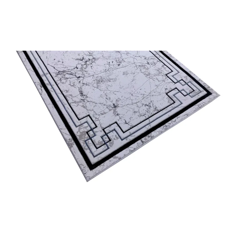 Dywan szaro-kremowy z granatem