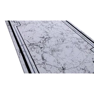 Dywan szaro-kremowy z granatem