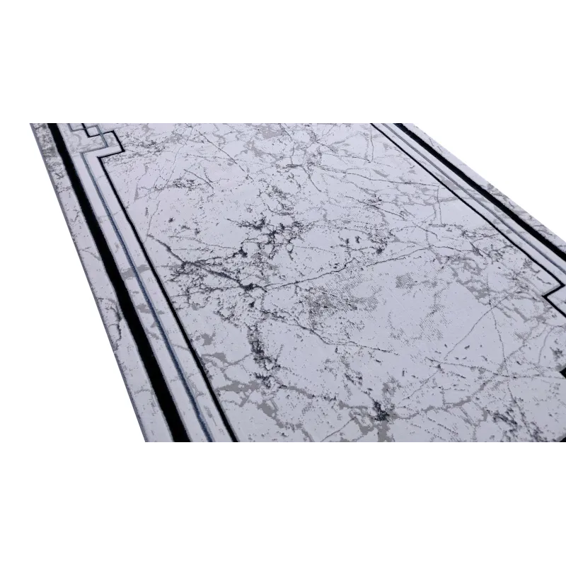 Dywan szaro-kremowy z granatem