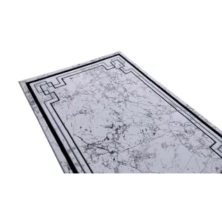 Dywan szaro-kremowy z granatem