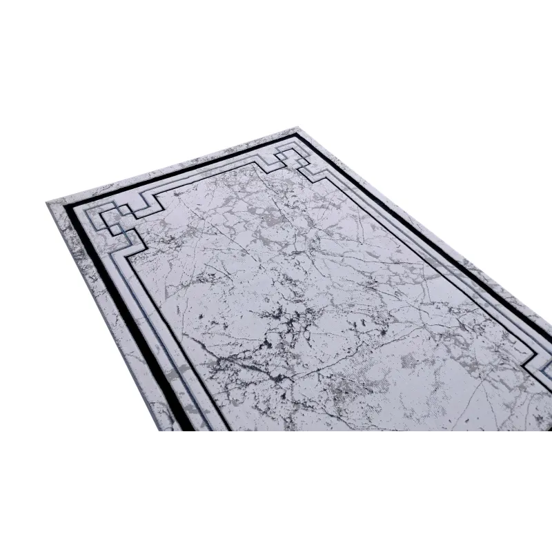 Dywan szaro-kremowy z granatem