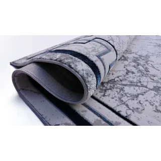 Dywan szaro-kremowy z granatem