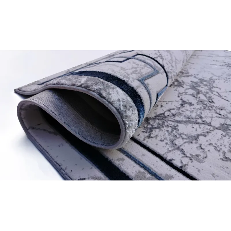 Dywan szaro-kremowy z granatem