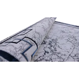 Dywan szaro-kremowy z granatem