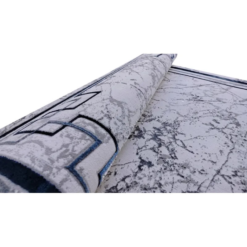 Dywan szaro-kremowy z granatem