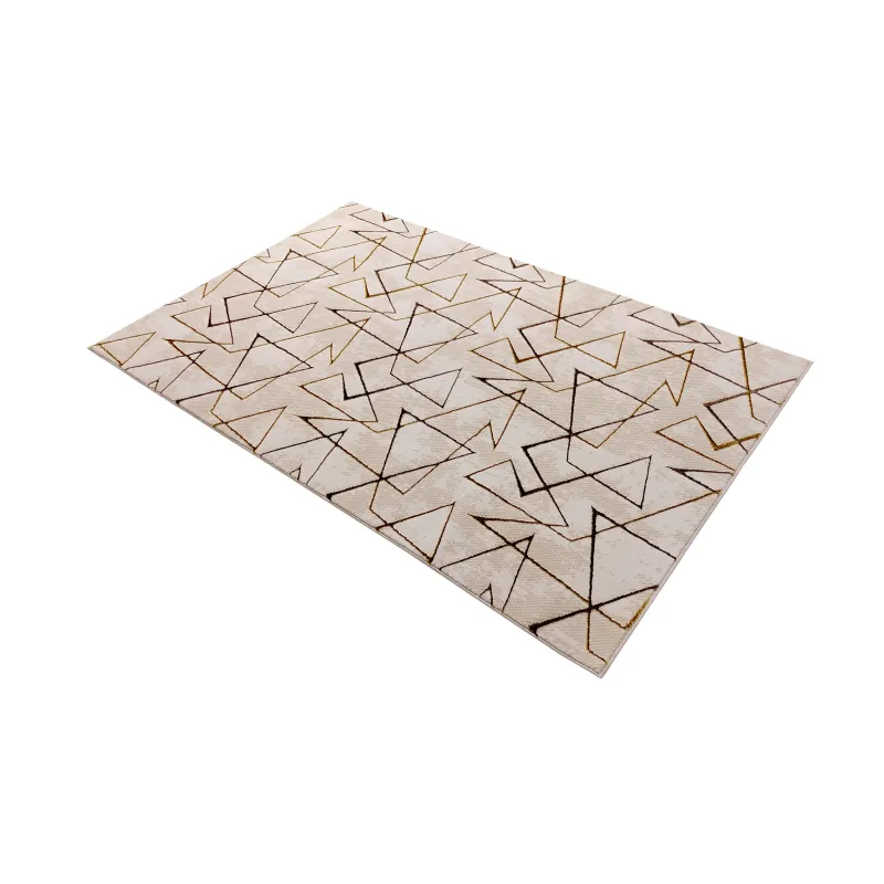 Dywan beżowy ze złotem