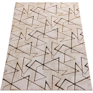 Dywan beżowy ze złotem