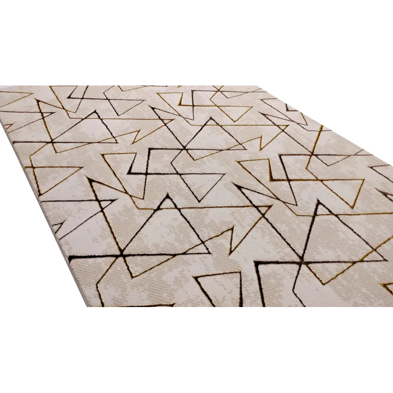 Dywan beżowy ze złotem