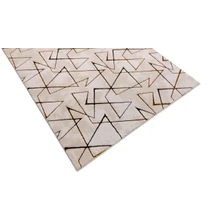 Dywan beżowy ze złotem