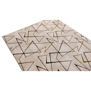 Dywan beżowy ze złotem