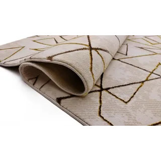 Dywan beżowy ze złotem