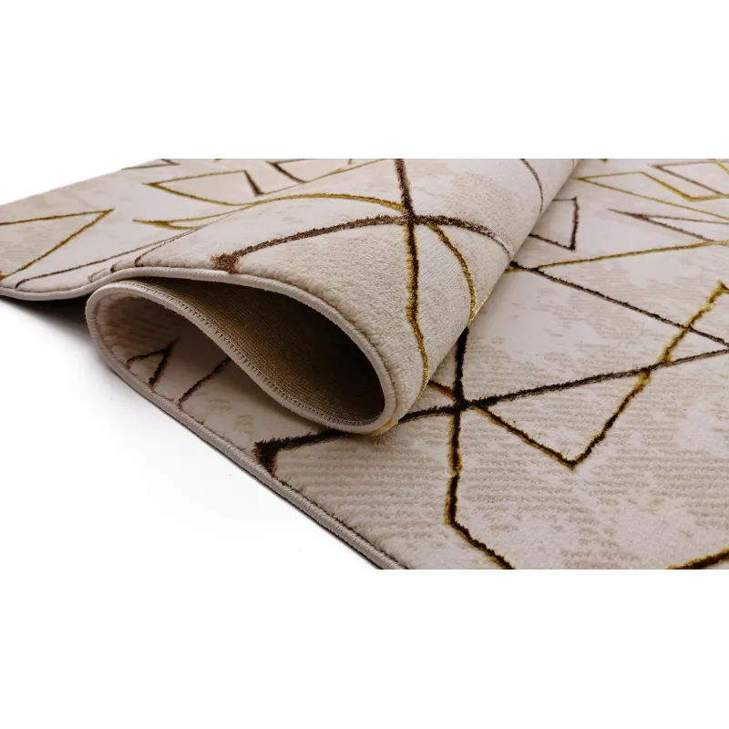 Dywan beżowy ze złotem