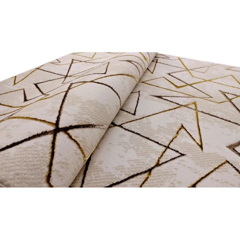 Dywan beżowy ze złotem